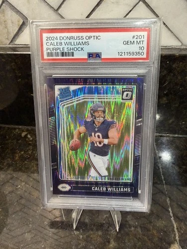 2024 Donruss Optic - Rated Rookie Caleb Williams #201 Purple Shock (RC) PSA 10