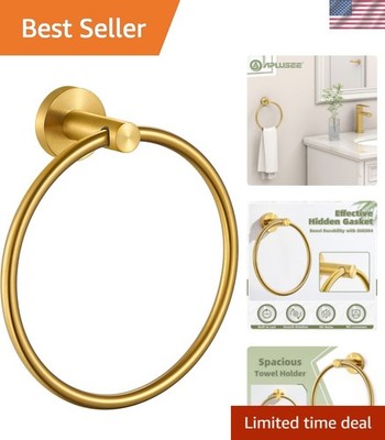 Towel Ring for Bathroom Wall, Brushed Dark Gold Hand Towel Ring Holder, Heavy...