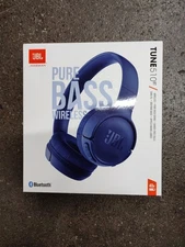 NEW JBL Tune 510BT Pure Bass Wireless Bluetooth Headphones, Blue, Brand New