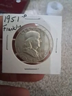 1951-p Franklin half dollar circulated , good condition Under Melt Price