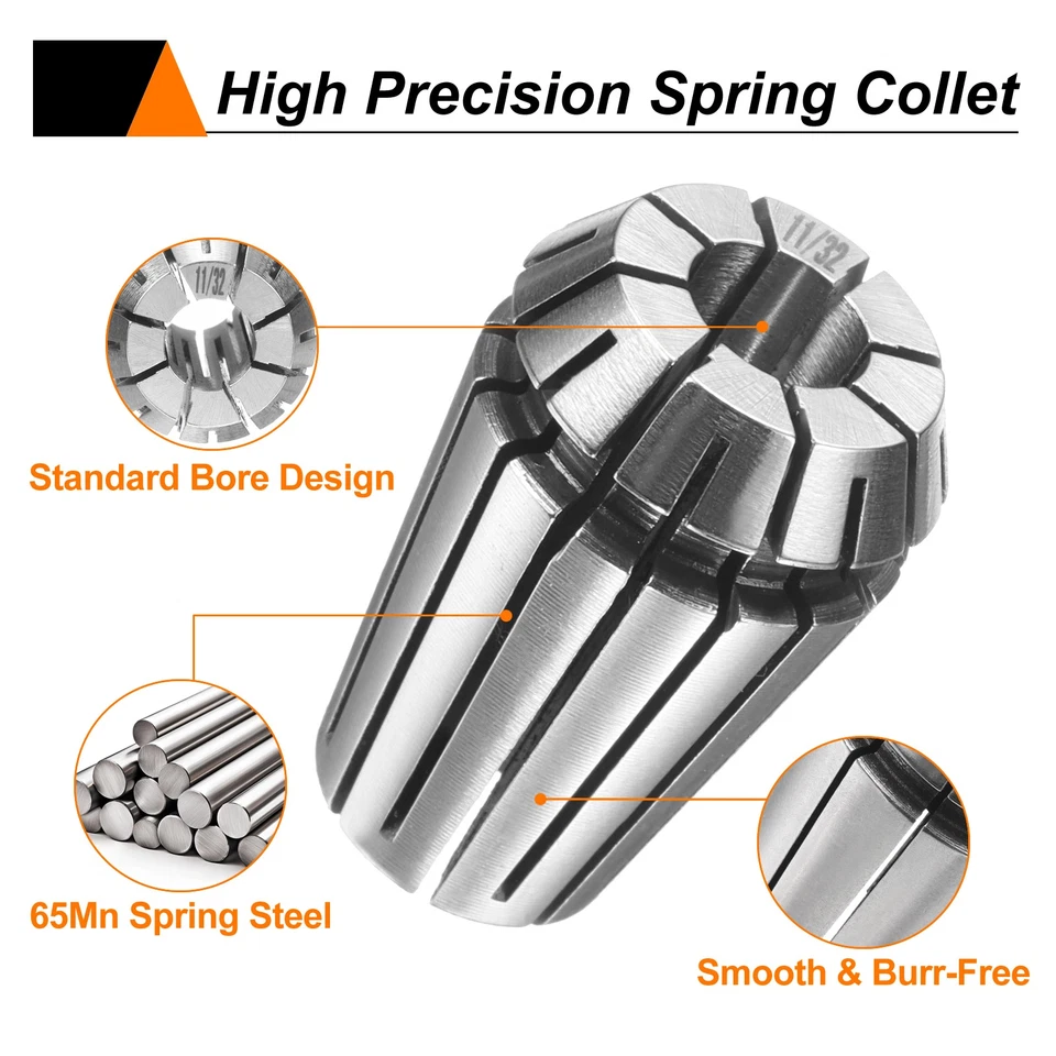 ER20 11/32" Spring Collet 65Mn Spring Steel for CNC Engraving Milling Lathe Tool - Image 4 of 4