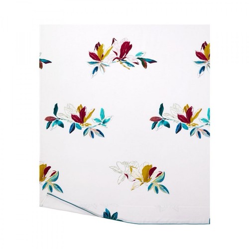 NWT Yves Delorme King Flat Sheet Fougue Floral Brushstrokes Multicolor France - Picture 4 of 4