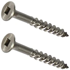 #10 x 3-1/2" Deck Screws Stainless Steel Square Drive Wood/Composite Qty 50