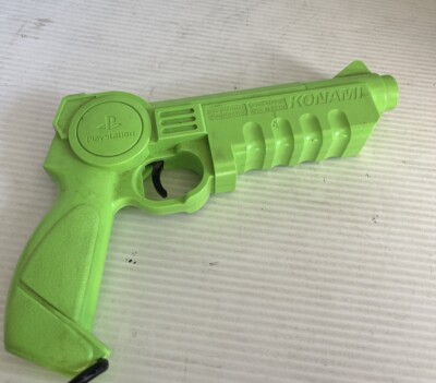 Konami 1995 Justifier Lime Green Light Gun For PlayStation 1