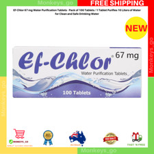 67 Mg Water Purification Tablets - Pack of 100 Tablets / 1 Tablet Purifies 10L
