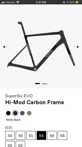 2022 Cannondale Supersix Evo Hi-Mod 
