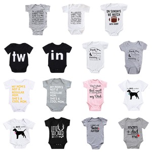 Newborn Infant Baby Boy Girl Letter Romper Bodysuit Jumpsuit Cloth Outfit 1-24M