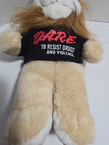 VTG D.A.R.E Darren The Lion Plush Stuffed Animal 11” w/ DARE Shirt - Bild 2 von 9