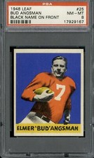 1948 Leaf #25 Bud Angsman - PSA 8