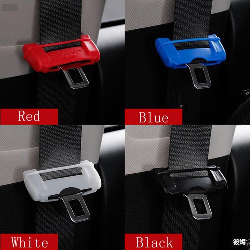 4x Car Seat Belt Buckle Clip Silicone Anti-Scratch Protector Cover Accessories - Picture 2 of 20