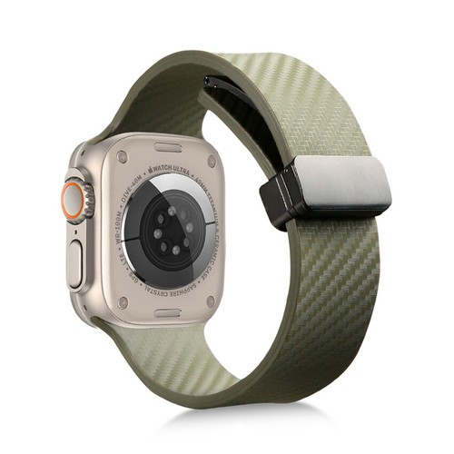 Carbon Fiber Band Magnetic Strap Silicone For Apple Watch Ultra2 9 8 7 6 5 - Picture 22 of 24