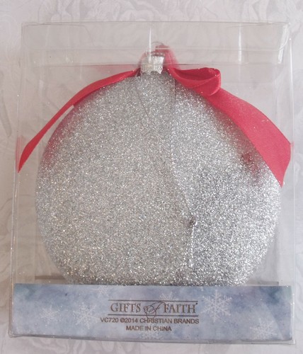 New Acrylic Disc Globe Bird House Bird Glitter Clearly Christmas Ornament - Picture 4 of 7
