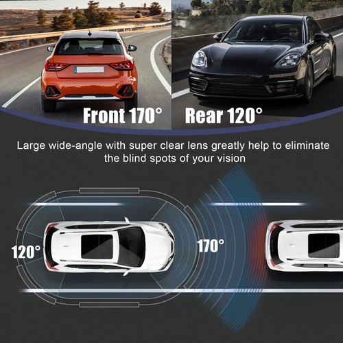 Dual Lens Car Dash Cam Front/Rear Camera Video Recorder G-Sensor Loop Recording - Picture 6 of 9