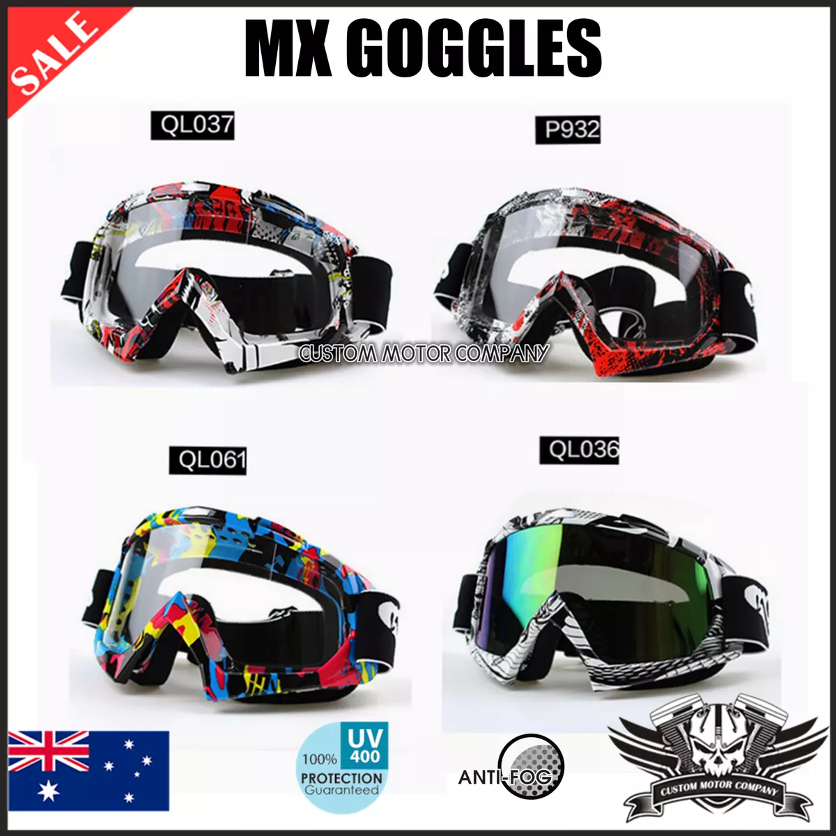 Custom dirt on sale bike goggles