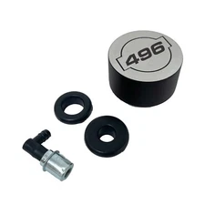 Big Block 496 Black Die-cast Valve Cover Breather & PCV Valve Set - Ansen USA