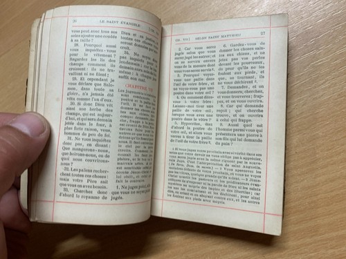 1896 "LES SAINTS EVANGILES" FRENCH TEXT RELIGIOUS SMALL LEATHER BOOK (P2) - Picture 8 of 11