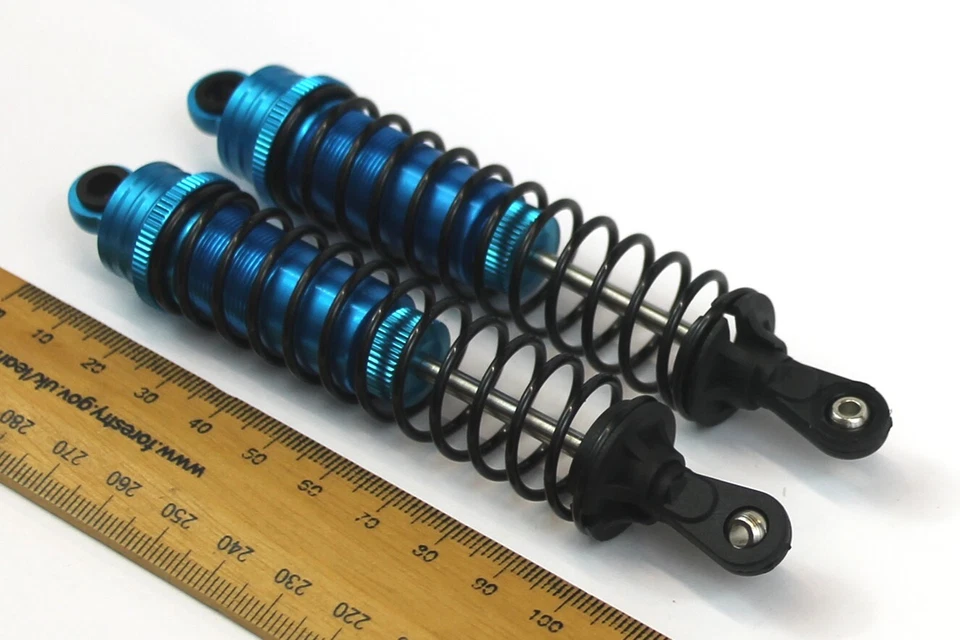 Blue Aluminium Shock Absorbers RC buggy/model 122mm 114mm x 20mm 1/8 scale - Image 3 of 3