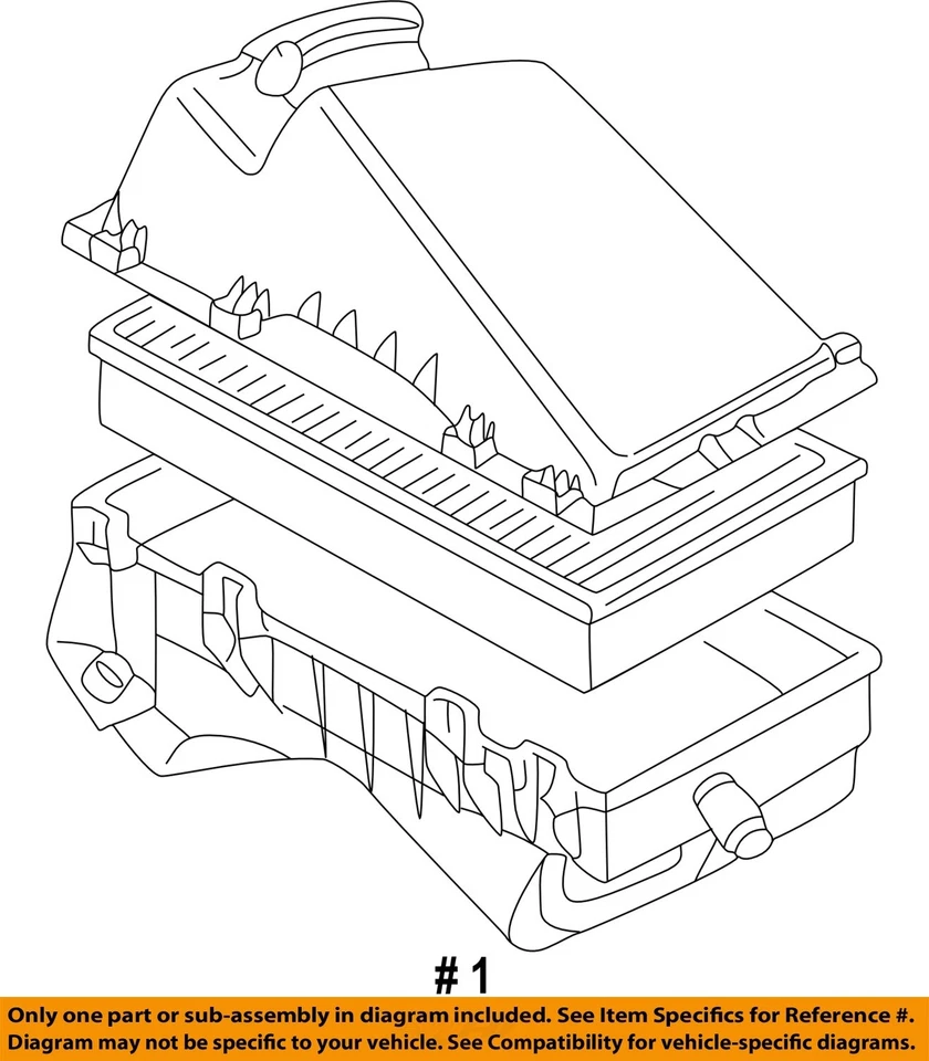 Conjunto de limpador de ar usado serve: 2003 Volkswagen Beetle 2.0 grau A - Imagem 2 de 3