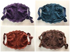 Washable Reusable Matte Lace Face Mask with Cotton Filter Pocket