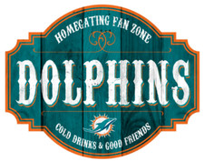 Miami Dolphins 12" Wooden Homegating Fan Zone Wall Sign NFL New