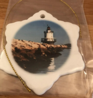 3DRose Porzellan Schneeflocke. Collectable Designs Memories Sea Lighthouse