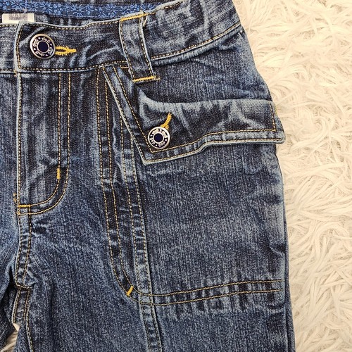 Girls Gap Mid Rise Stretch Cotton Blend Denim Classic Blue Jean Capris Size 7 - Picture 3 of 17