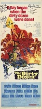 THE DIRTY DOZEN Movie POSTER 14x36 Insert Lee Marvin Ernest Borgnine Charles