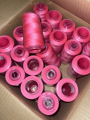 50 Big Spools Neon Pink Serger Overlocker Quilting Sewing Threads T27 Quality