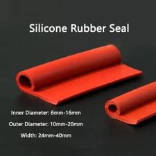 Silicone Rubber Red P Profile Sealing Strip P-Type High Temp Oven Steam Seals