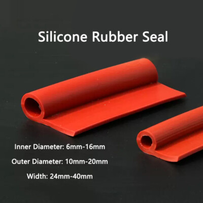 #ad Silicone Rubber Red P Profile Sealing Strip P Type High Temp Oven Steam Seals $43.19