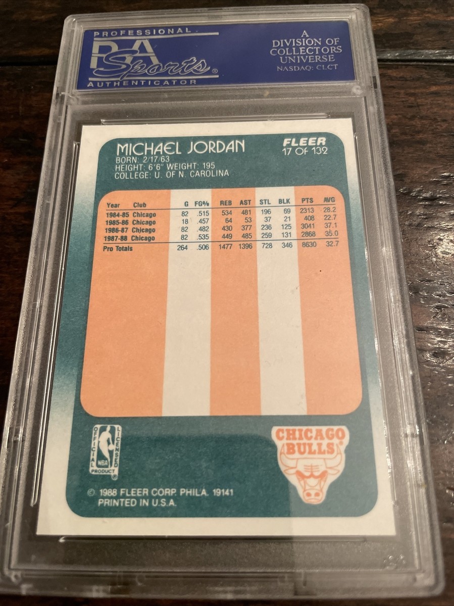 その他 Fleer Michael Jordan DOE PSA 9 Amazon.com: 1988 FLEER 17 MICHAEL JORDAN PSA 9
