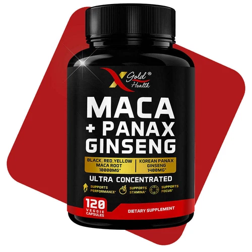MACA ROOT EXTRACT WITH KOREAN PANAX GINSENG EXTRACT - 120 VEGGIE CAPSULES