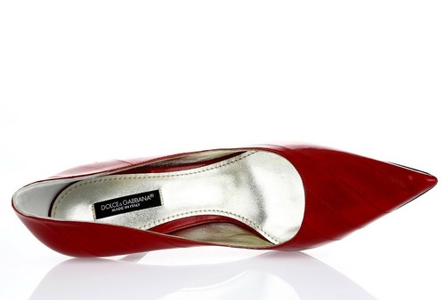 DOLCE & GABBANA DECOLLETE ANGUILLA red leather classic pumps sz. 35.5 $467 - Picture 3 of 7