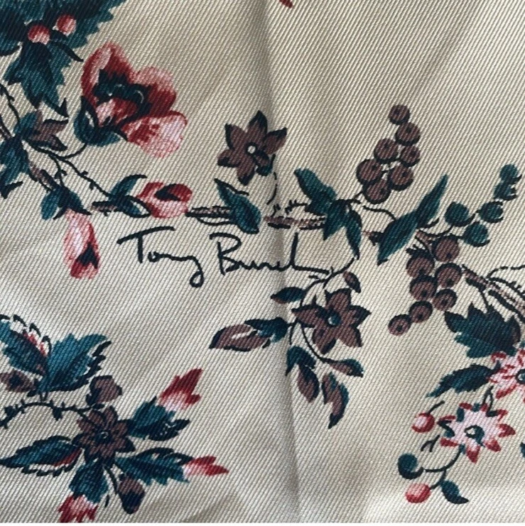 Pañuelo floral de lionesa Tory Burch en linonesa (288) nuevo con etiquetas Foto 4 de 4