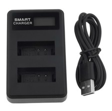 LCD Dual Charger for 2x Canon Battery LP-E12 Anti-Memory Effect LC9105