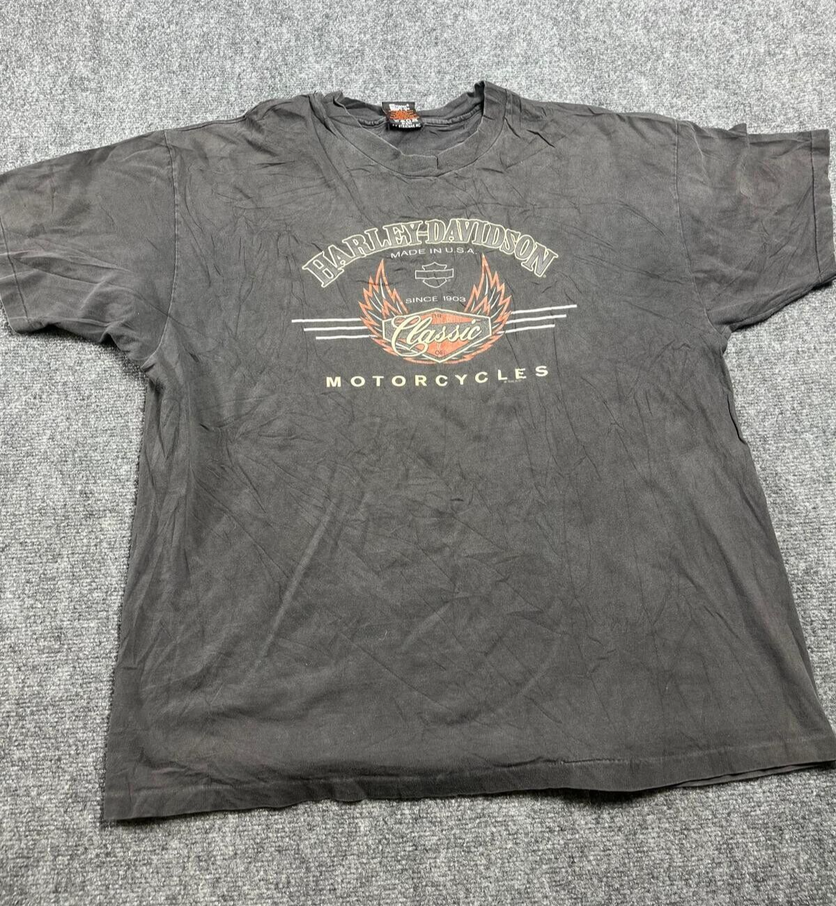 Harley Davidson Singapore Graphic Black T Shirt for Men in 2XL Size