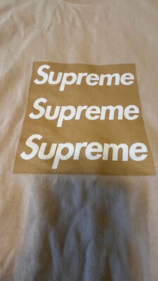 Supreme Asspizza Tripplebox Logo Size L Beige Never Worn