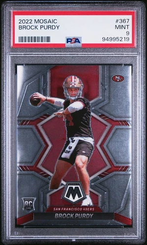 2022 Panini Mosaic - Rookies Silver Prizm #367 Brock Purdy (RC) PSA 9 