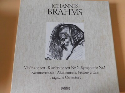 Johannes Brahms - LP-Box mit 5 LP`s  - Violin-/Klavierkonzerte - Vinyl 12'' LP