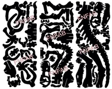 GIGANTIC Dinosaur dxf clip art on CD for CNC Plasma, laser 17 feet long!