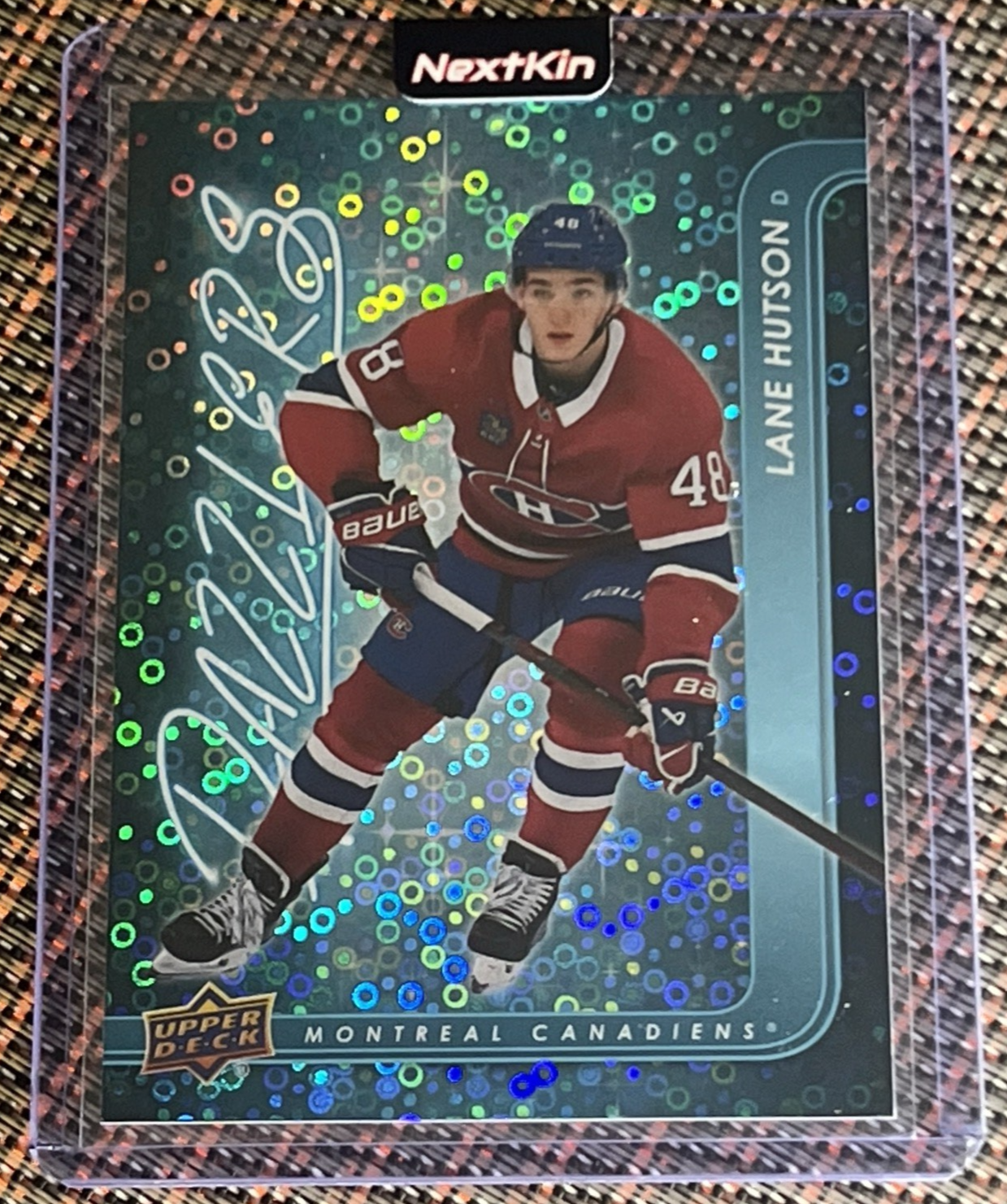 2024-25 Upper Deck Series 2 Blue Dazzlers Lane Hutson DZ-76 SP Insert Montreal Canadiens Rookie