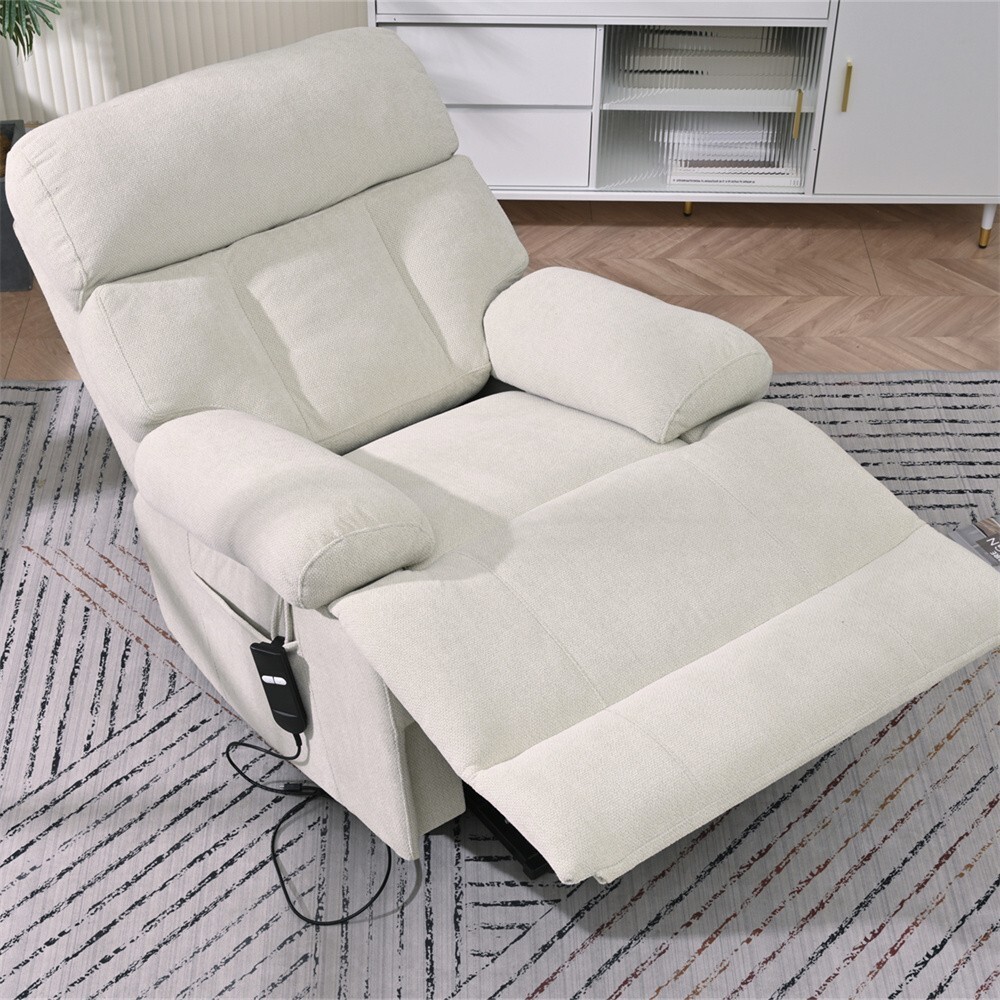 Elderly Power Lift Recliner Chair Reclining Sofa Big Man Wide Footrest Pocket
