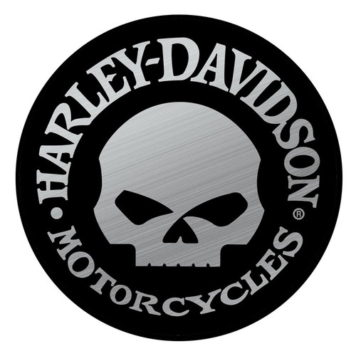 harley-davidson willie g skull logo round cafe table, durable &