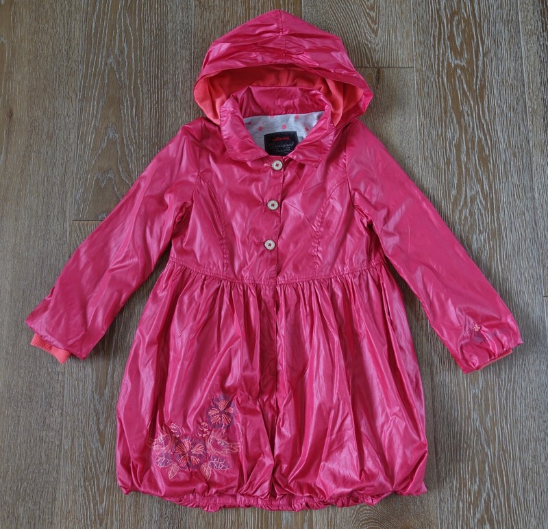 Catimini Girls Pink Raincoat Size 6 EUC