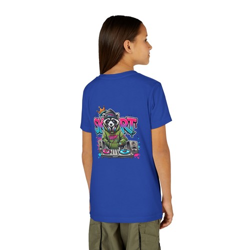 Cool Raccoon Youth Tee, Kid's Graphic Shirt, Streetwear Style, Perfect for Kids, - Picture 68 of 110