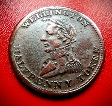 1814 - Lower Canada - Wellington 1/2 Penny Token