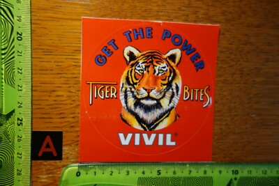 Alter Aufkleber Genuss Pfefferminze VIVIL Tiger Bites Get the Power
