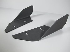 Par de alerones difusores divisor de labios parachoques delantero Aero JDM Racing de aluminio negro c