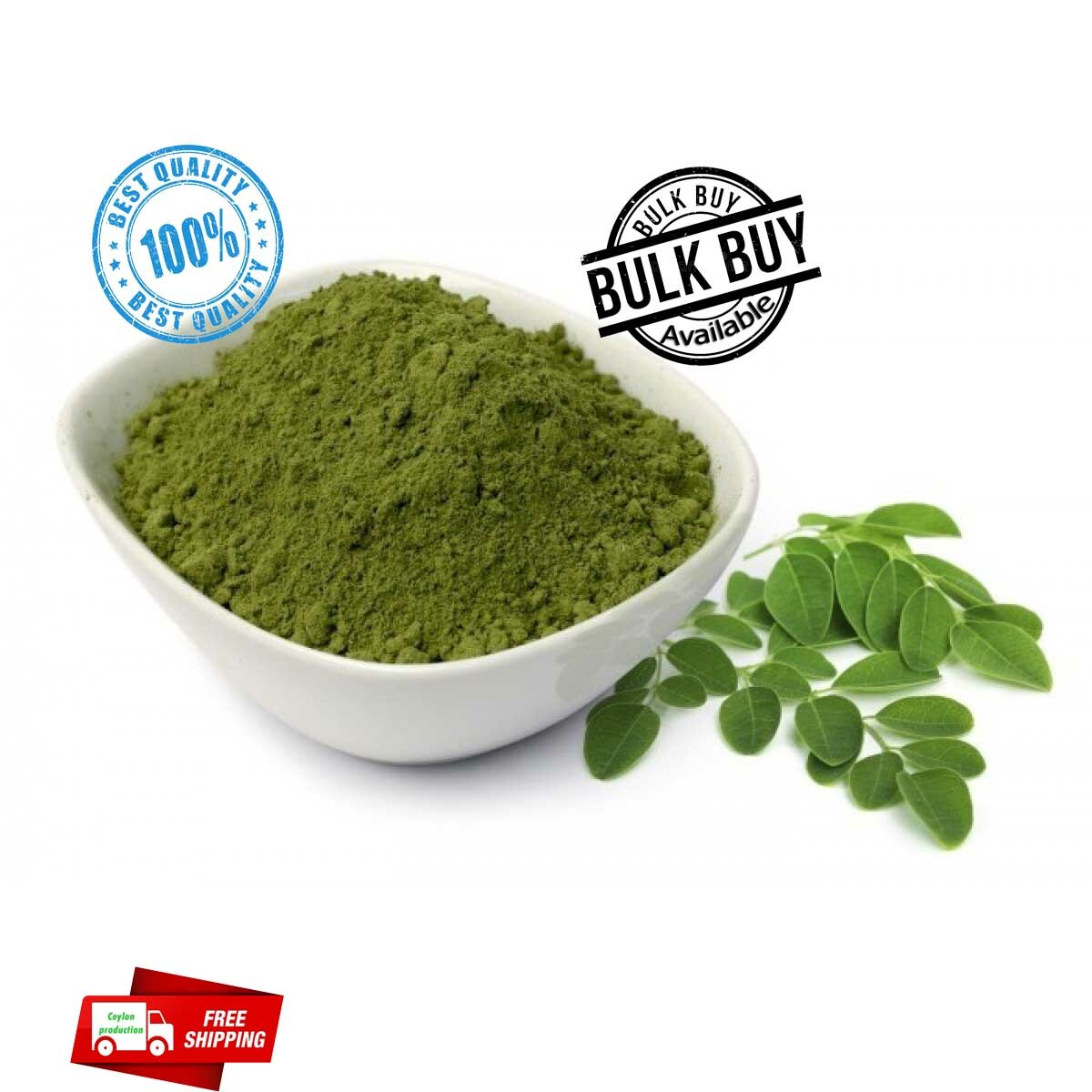 Hoja/hojas secas de Moringa oleífera en polvo frescas de Ceilán 100 % orgánic...