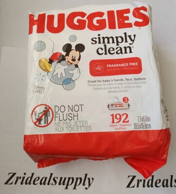 Huggies Simply Clean Frangrace Free Baby Wipes 92 Count
